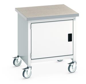 750mm Wide Storage Benches Lino Top Bott Mobile Bench 750Wx750Dx840mmH - 1 x Cupboard